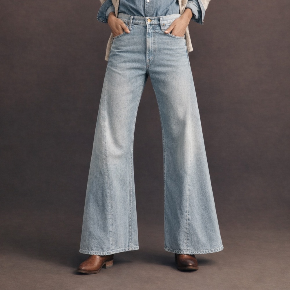 Mother snacks The Lemon Twist Sneak size 27 wide leg jeans
